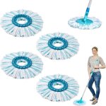 4 pièces têtes de rechange compatible avec leifheit clean twist disc mop serpillères de rechange en microfibre ... 4 pièces têtes de rechange compatible avec leifheit clean twist disc mop serpillères de rechange en microfibre ...