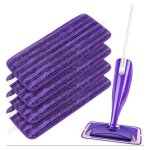 4 remplacement lingettes reutilisable lavables pour balais swiffer wetjet spray en microfibre - lavable ...