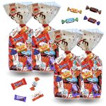 4 sachets de nol garnis de 40 bonbons au chocolat : clbrations milka kinder daim cadeau original pour ...