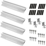 4 set 400mm kit de support panneau solaire fixation panneau solaire en aluminium support photovoltaque ...