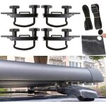 4 supports de fixation pour coffre de toit support mural en u kit de montage universel pour coffre de ...