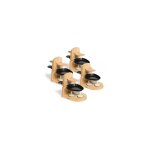 4 supports raclette  la bougies livoo 4 personnes beige (support bois)