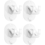 4 supports tringle � rideaux sans per�age blancs pour fen�tres label