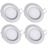 4 x spot led encastrable 12v trou 58 - 65mm 3w 6400k plafonnier encastr� pour camping - car bateau caravane ...