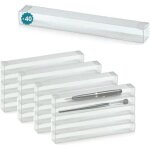 40 botes en actate transparent 200x25x20 mm bonbonnire en plastique : drages macarons gateaux