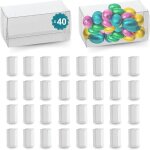 40 botes en actate transparent 60x40x90 mm bonbonnire en plastique : drages macarons gateaux