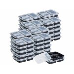 40 botes de conservation 3 compartiments avec couvercles - 850 ml