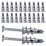 40 chevilles pour plaques de pltre  ancrage automatique en mtal avec vis 45 x 35 mm pour plaques de ...