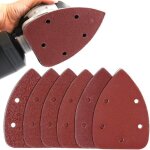 40 feuilles abrasives triangulaires pour ponceuses 140 mm papier de verre de dtail 5 trous 1 paquet