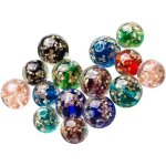 40 perles verre murano 12 mm minuscules couleurs m�lang�es pour bijoux
