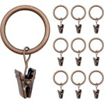 40 pi�ces anneaux rideaux m�tal rideau crochets avec pince style r�tro robuste accroche rideau anneaux ...