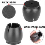 40 pi�ces en caoutchouc stuhlbeinkappen feutre caches de protection pour les pieds de chaise noir stuhlbeinsch ...