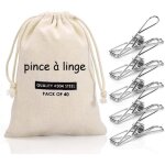 40 lot de pince a linge inox - 62mm epingle a linge - coupe - vent et antidérapantes - pinces à linge ... 40 lot de pince a linge inox - 62mm epingle a linge - coupe - vent et antidérapantes - pinces à linge ...