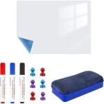 40 x 60 cm tableau blanc magnetique film magntique autocollant avec 4 stylos marqueurs et effaceur effaable ...