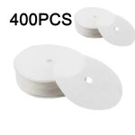 400 filtres caf en papier rond couleur blanche pour machine caf filtre trous en pte de bois pzcc
