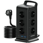 4000w tour multiprise lectrique byondself multiprise parafoudre avec poigne 12 prises 3 usb cble ...