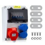 400v coffret lectrique de chantier ip54 tanche avec disjoncteur rpartiteur de courant 32a interrupteur ...