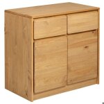 404528& bahut de rangement pour s�jour - buffet sauda ch�ne 80x43x755 cm - bois massif de pin