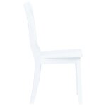 ?40553?4 pièces chaises à manger et cuisine blanc bois dhévéa massif - l45. 5x p52xh90 cm ?40553?4 pièces chaises à manger et cuisine blanc bois dhévéa massif - l45. 5x p52xh90 cm