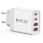 40w chargeur rapide usb c4 - ports chargeur usb multiple avec pd et qc3. 0 usbc prise adaptateur secteur ...