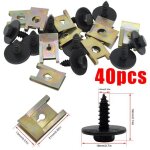 40x kit de visserie métal - châssis écrou rondelles à vis + pince en u + vis à tête croisée à garde - ... 40x kit de visserie métal - châssis écrou rondelles à vis + pince en u + vis à tête croisée à garde - ...