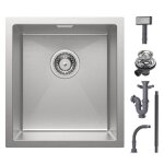 40x44cm vier de cuisine sous plan bross vier 1 bac inox