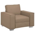 417484 fauteuil canap cappuccino 99 x 78 x 84 cm - canap de relaxation - canap - chaise - cuir artificiel ...