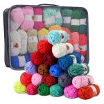 42 * 25g pelote de laine pour crochet acrylique hyper doux couleurs assorties fils  tricoter tricot ...
