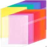 42pcs pochette plastique a4 - pochette rangement papier - a4 8 couleurstransparent - pour le stockage ...