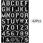 42pcs pochoirs pour lettres et chiffres réutilisables lavables en pp pour la peinture sur bois le scrapbooking ... 42pcs pochoirs pour lettres et chiffres réutilisables lavables en pp pour la peinture sur bois le scrapbooking ...