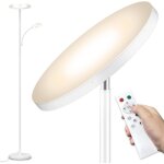 42w 4500lm led lampadaire blanc super lumineux dimmable lampadaire sur pied salon 2700k - 6500k lecture ...