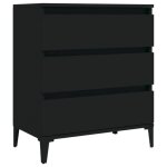 459264& bahut de rangement pour s�jour - buffet noir 60x35x70 cm - bois - panneaux de particules