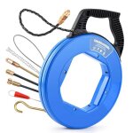 45mm 30m aiguille electricien spirale tire fil c�ble de traction avec 7 adaptateur en fibre de verre ...