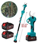 45mm scateur lectrique sans fil sur perche scateur pour branches hautes - onevan - 2x 3ah batteries ...