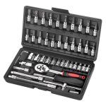 46 pi�ces coffret doutils universel douilles et accessoires 1 / 4? ratchet torque wrench wrench screwdriver ...