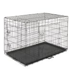 48 cage pour chien pliable avec 2 portes plateau amovible noir