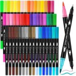 48 feutre acrylique feutres �pais(2mm) et fins(0. 4mm) pour bullet journal lettrage � la main calligraphie ...
