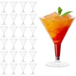 48 verres � martini en plastique transparent adapt�s aux cocktails et aux desserts 180 ml ? robustes ...