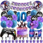 49 pi�ces d�co anniversair anniversaire fortni d�coration anniversaire gaming kit anniversaire gar�on ...