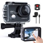 4k 20mp wifi camra de sport microphone externe tlcommande sous marine 30m tanche camra de sport ...