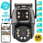4k 8mp hd wifi ptz camra extrieure 8mp double objectif double cran ai suivi automatique camra ip ...