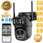 4k 8mp hd wifi ptz camra extrieure double objectif double cran ai suivi automatique camra ip cctv ...