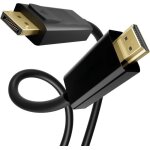 Cble displayport vers hdmi - hautstore - 1. 8m - unidirectionnel - triple blindage - noir