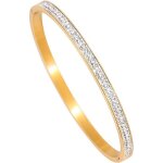 4mm bracelet de manchette en acier inoxydable de forme ovale avec strass raffin et lgant bracelet ...