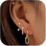 4paires boucles doreilles remplie dor 14 carats pour femmesboucles doreilles créoles acier inoxydableargent ... 4paires boucles doreilles remplie dor 14 carats pour femmesboucles doreilles créoles acier inoxydableargent ...