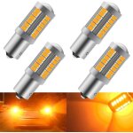 4pcs ambre 1156 bau15s py21w 5630 33smd ampoules led de voiture 900lm super bright feu de clignotants ...