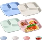 4pcs assiette regime portion adulteassiette compartiment regimeassiettes divis�es enfant bebeassiettes ...