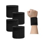 4pcs bandeau poignet sport bracelet eponge poignet absorbant serre poignet tennis bracelet anti transpiration ...