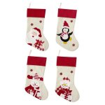 4pcs chaussettes de nol chemine chaussettes de noel enfant chaussette noel rouge dcoration de nol ...