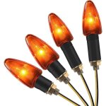 4pcs clignotants moto 10w haute puissance ampoule feu clignotant indicateur lumi�re ambre �tanche 12v ...